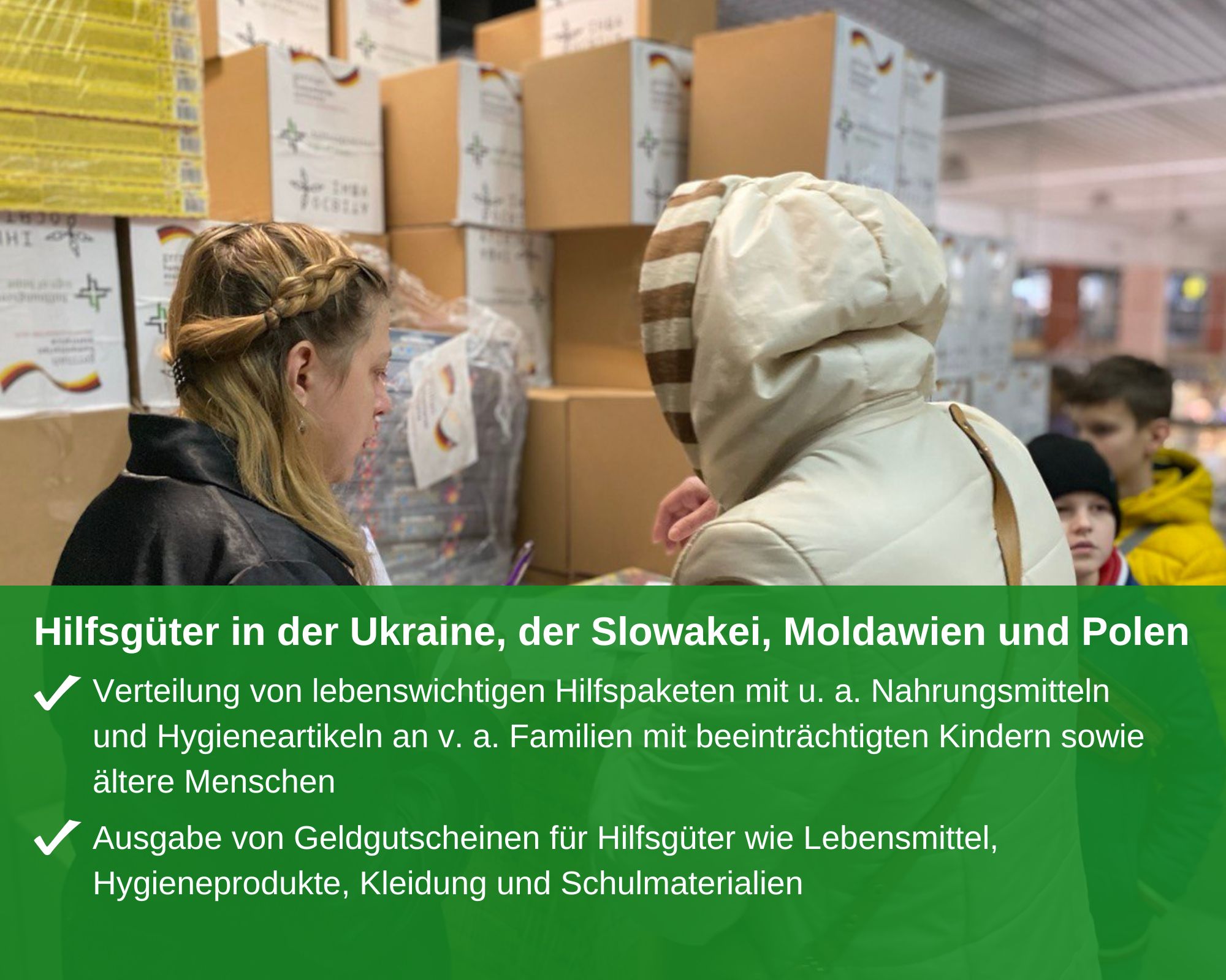 Hilfsgüter in der Ukraine, Slowakei, in Moldawien und Polen Hilfsgüter in der Ukraine, Slowakei, in Moldawien und Polen