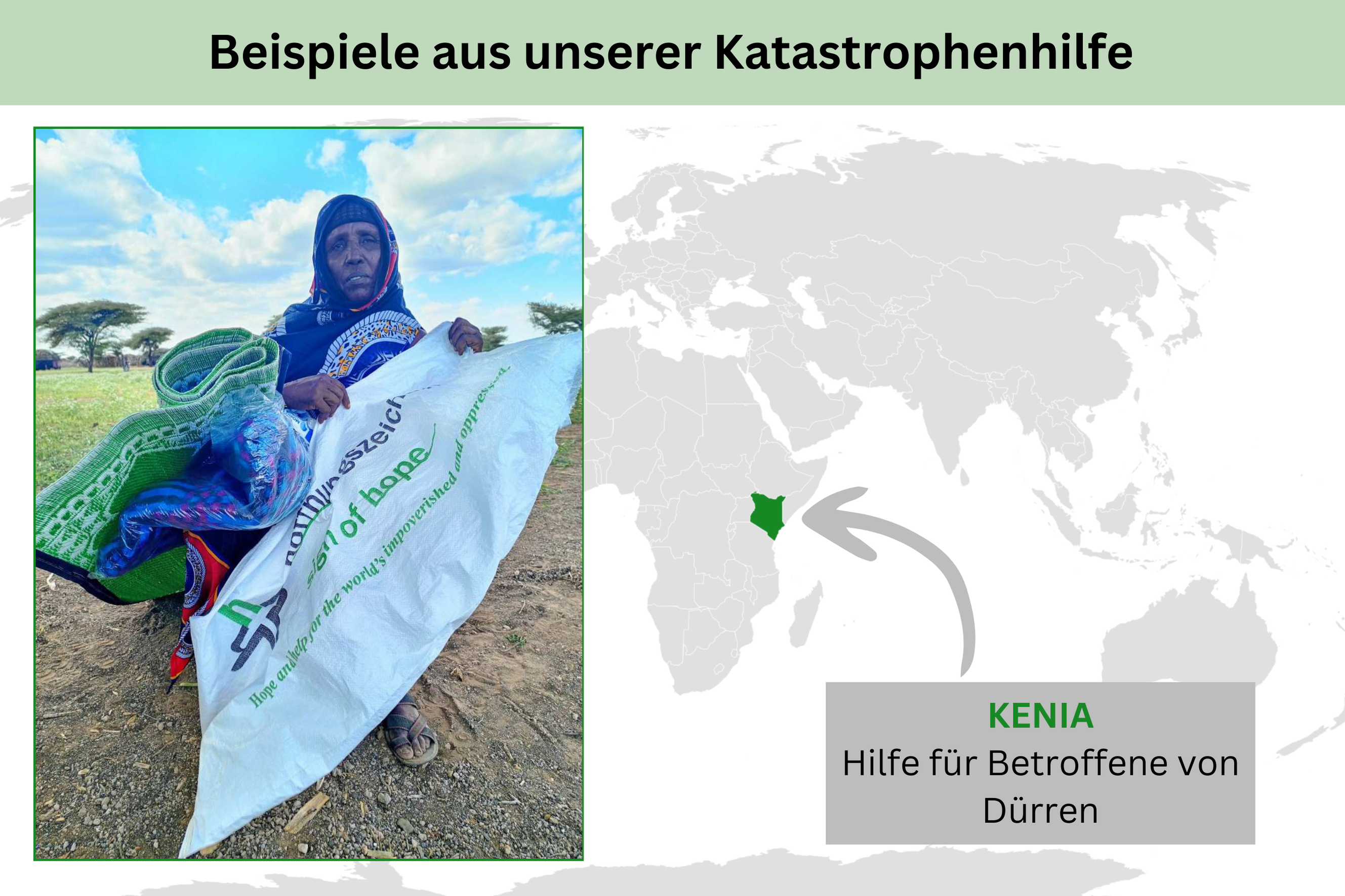 Karte Hilfe weltweit – Kenia