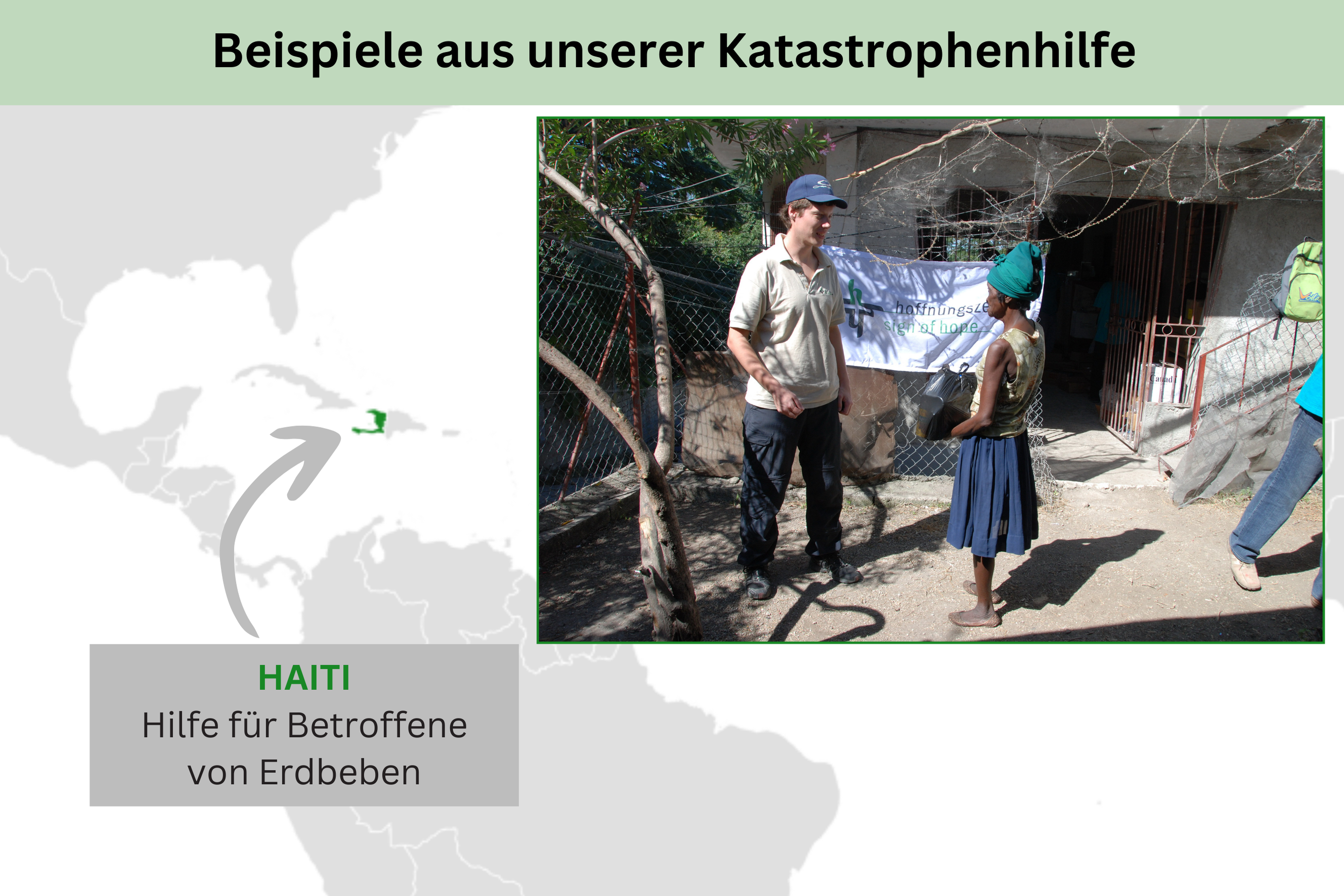 Karte Hilfe weltweit – Haiti