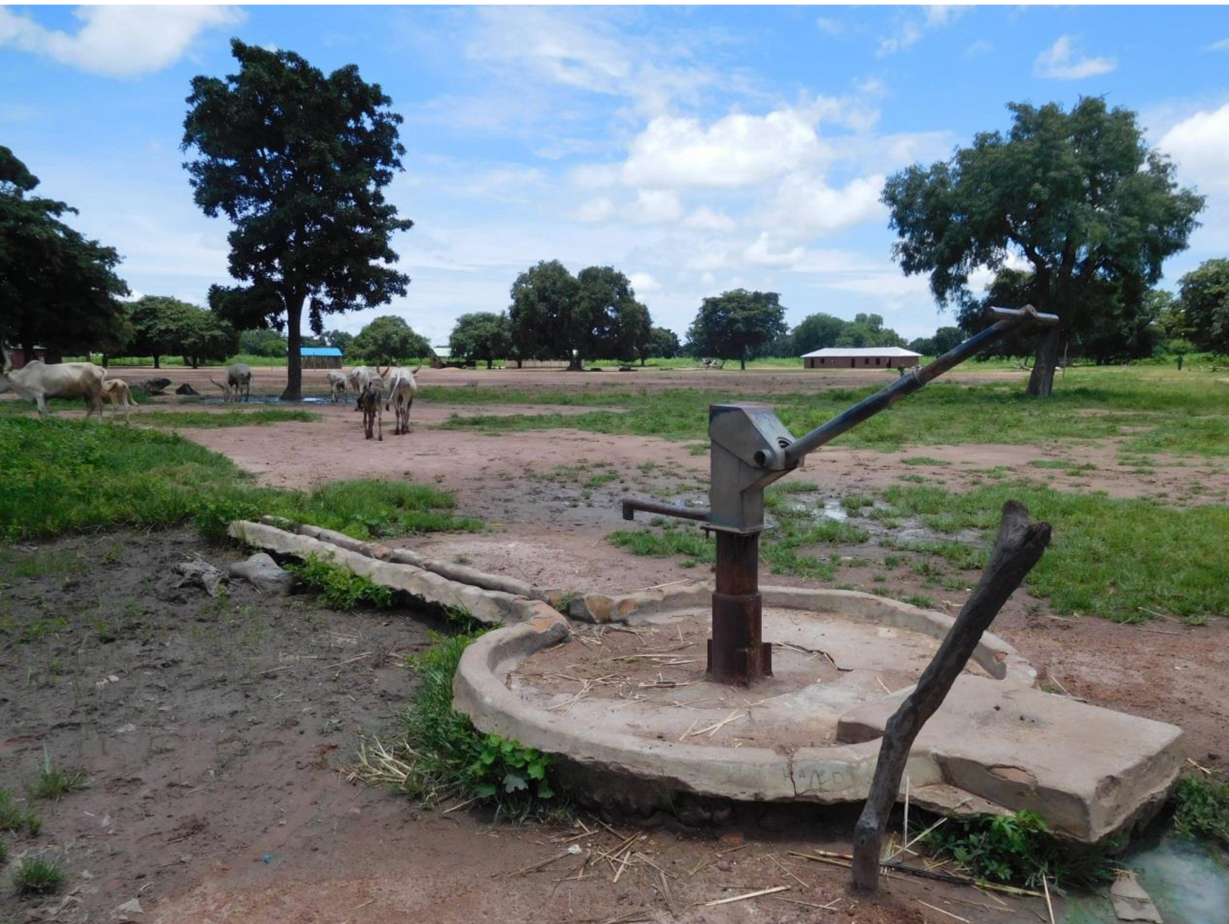 Wasserstellen und Brunnen mit sauberem Wasser sind lebenswichtig für die Dorfbewohner.