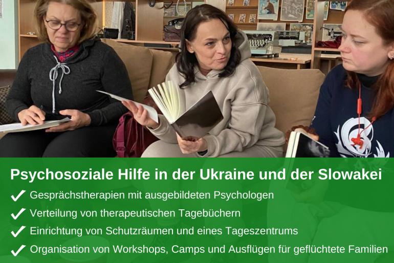Psychosoziale Hilfe in der Ukraine und der Slowakei