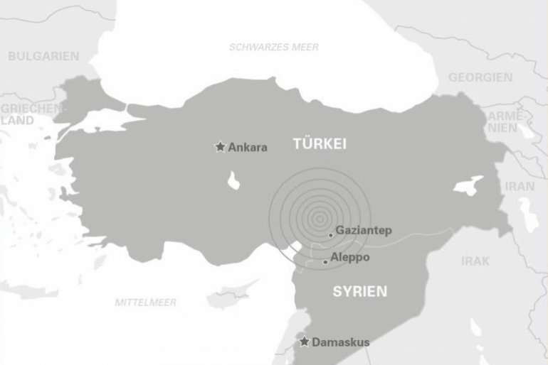 Erdbeben in Syrien und der Türkei