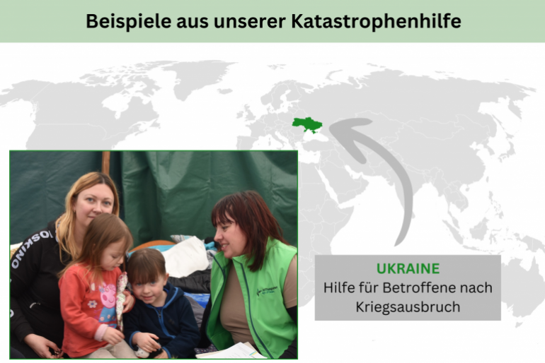 Karte Hilfe weltweit – Ukraine