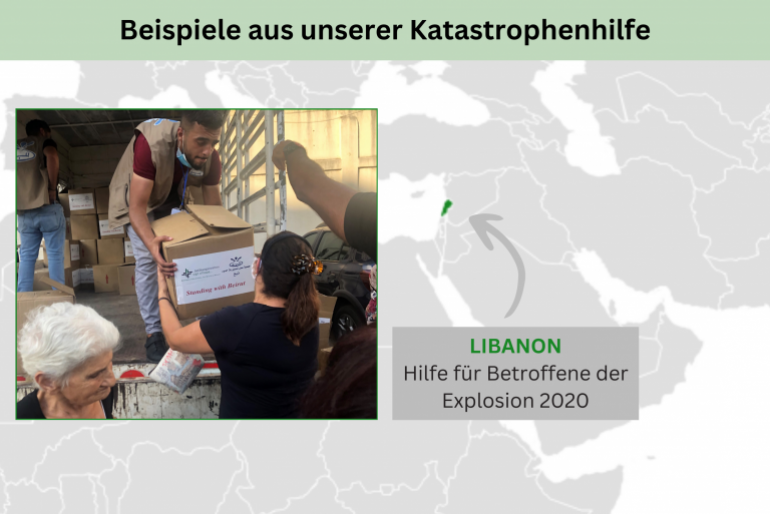 Karte Hilfe weltweit – Libanon