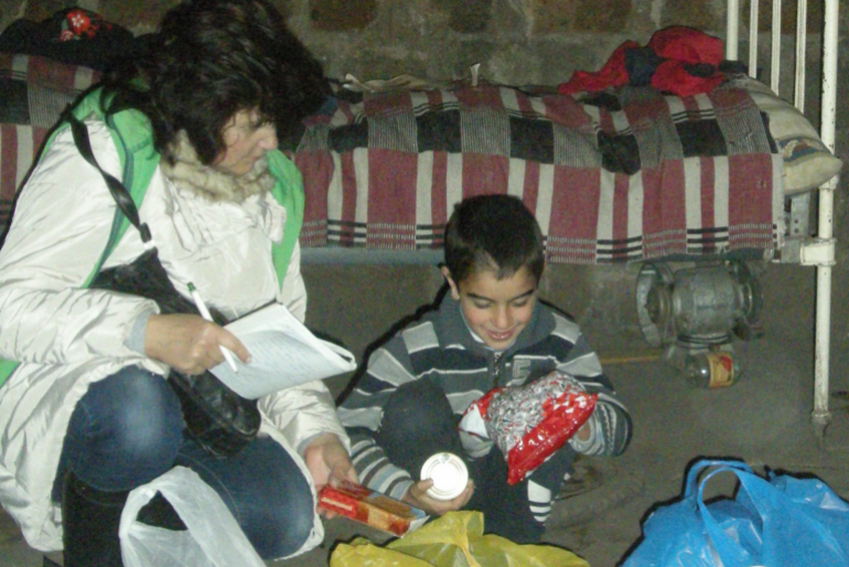 Hilfsgüter für verarmte Familien in Armenien