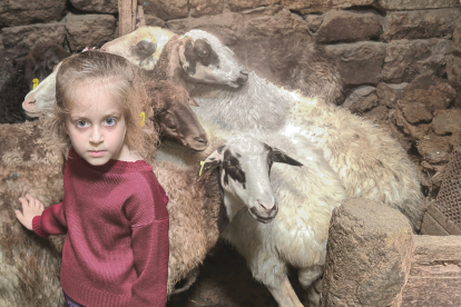 Mädchen mit Schaf