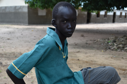 Madeng Makhoi leidet oft Hunger, weil seine Mutter wegen der Corona- Pandemie ihr Einkommen verloren hat.