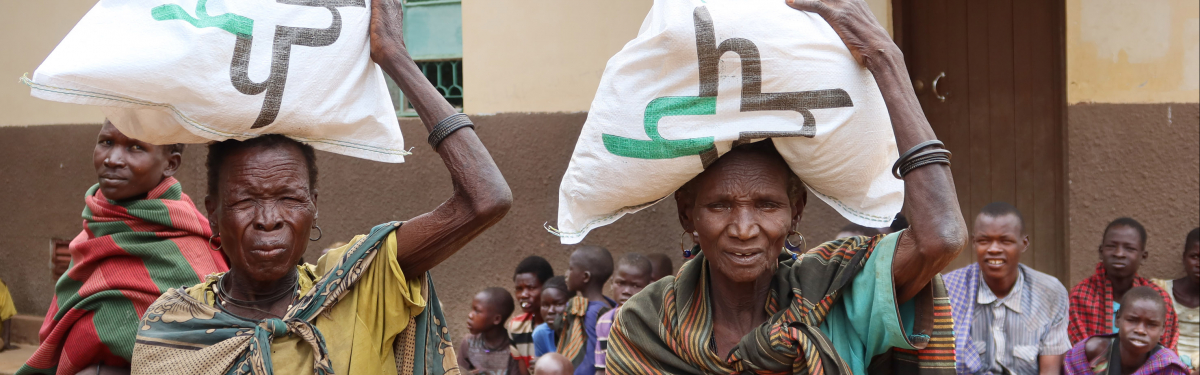 Humanitäre Hilfe von Hoffnungszeichen in Uganda. 