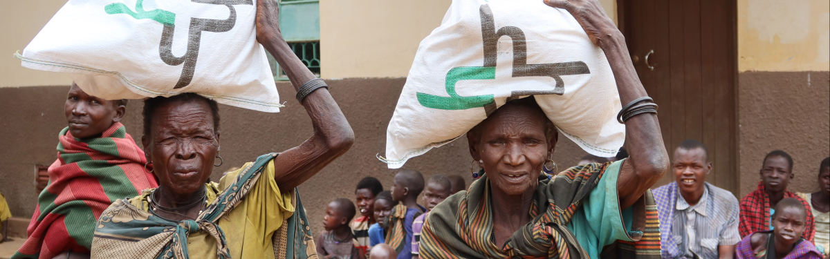 Humanitäre Hilfe von Hoffnungszeichen in Uganda. 