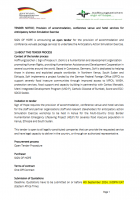 Tender notice: Hospitality and conference services