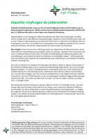 "Hepatitis: Impfungen als Lebensretter" (Pressemeldung vom 27.07.23)