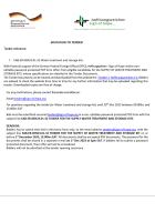 Tender advert for supply of water treatment and storage kit