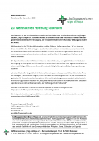 "Zu Weihnachten Hoffnung schenken" (Pressemeldung vom 21.11.2024)