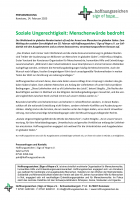 Pressemeldung zum Welttag der sozialen Gerechtigkeit